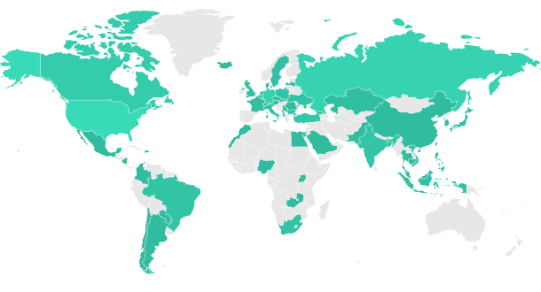 Analytics map | T2M URL Shortener